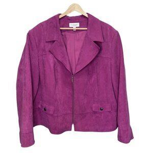 CONRAD C Pink Faux Suede Jacket Size 24